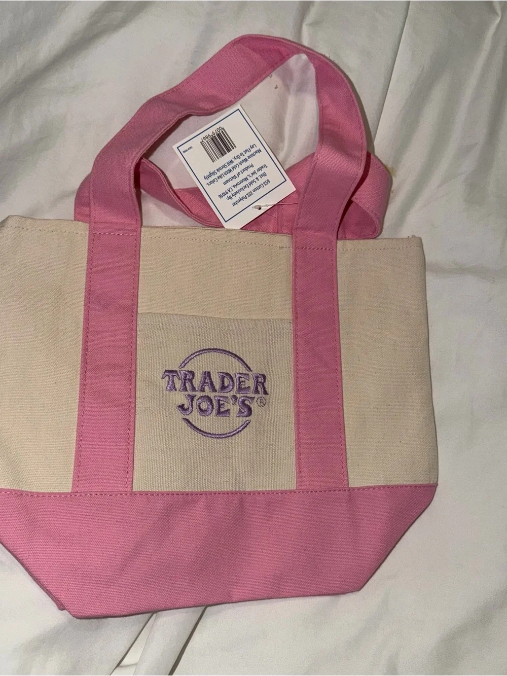 NWT Trader Joe’s Pastel Canvas Mini Totes 4